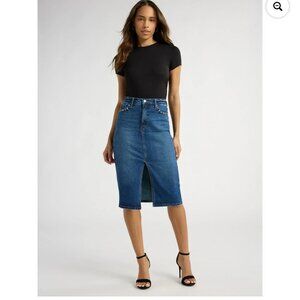 Sofia Vergara Pencil High Rise Denim Skirt Women 4 Dark Blue New Stretch Midi